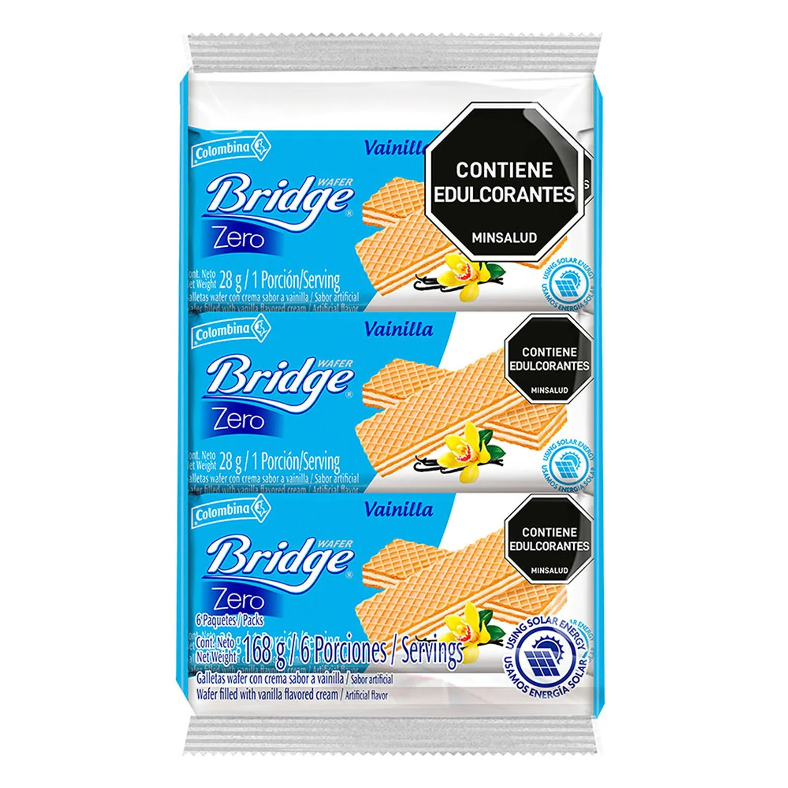 Bridge Sugar-Free Vanilla Wafer Cookies Galletas Oblita No Sugar 6-Units 168g