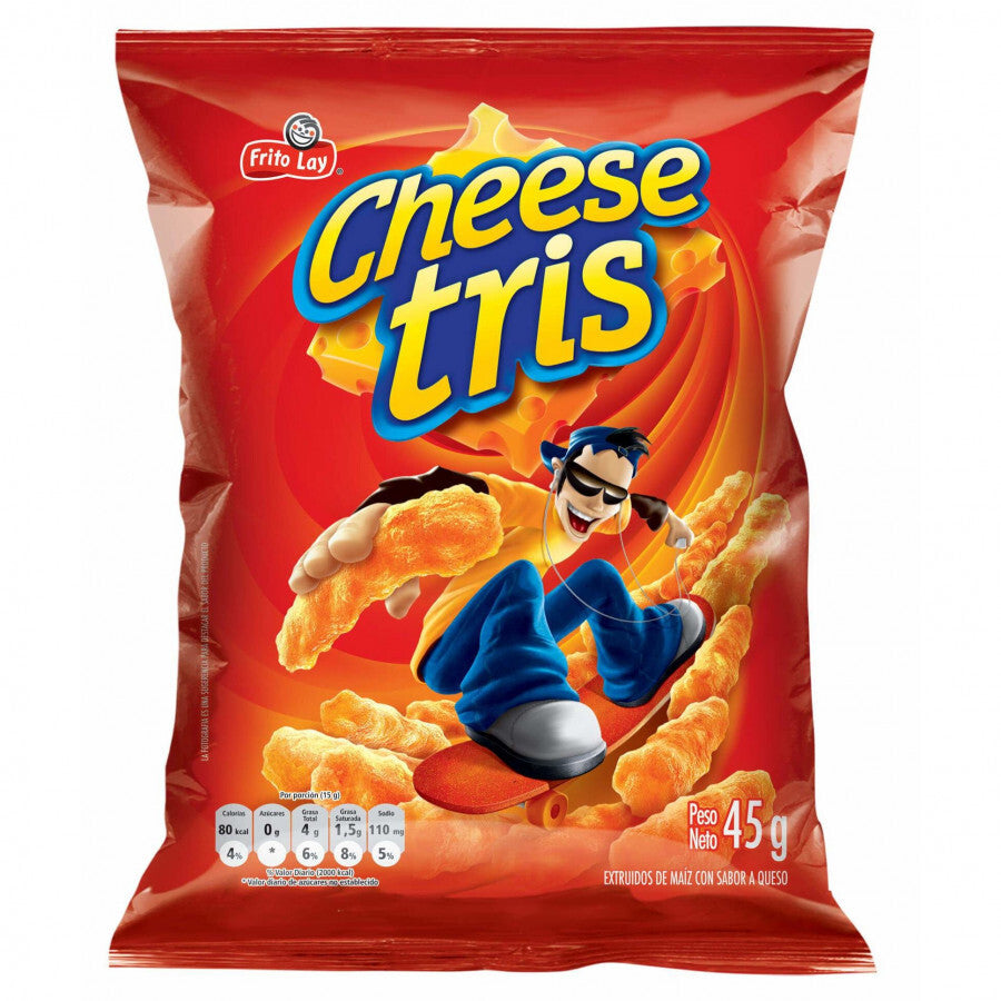 Frito Lay Cheese Tris Corn Chips Crunchy Cheese Snacks Multipack 12-Pack 504g