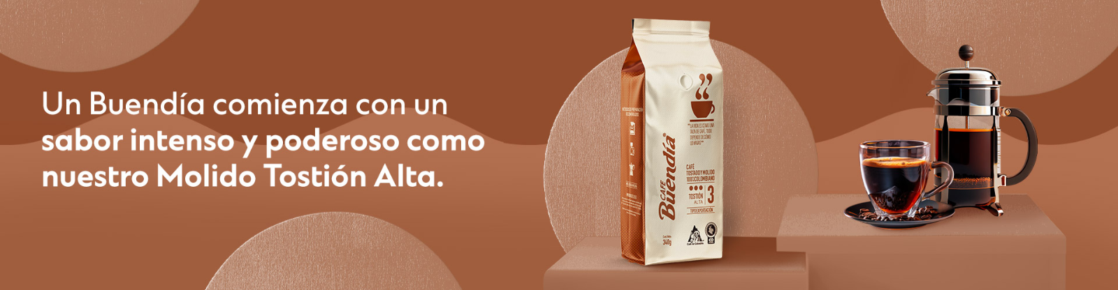 Cafe Buendia Ground Coffee Dark Roast N3 Molido Tostion Alta Intense - 340g