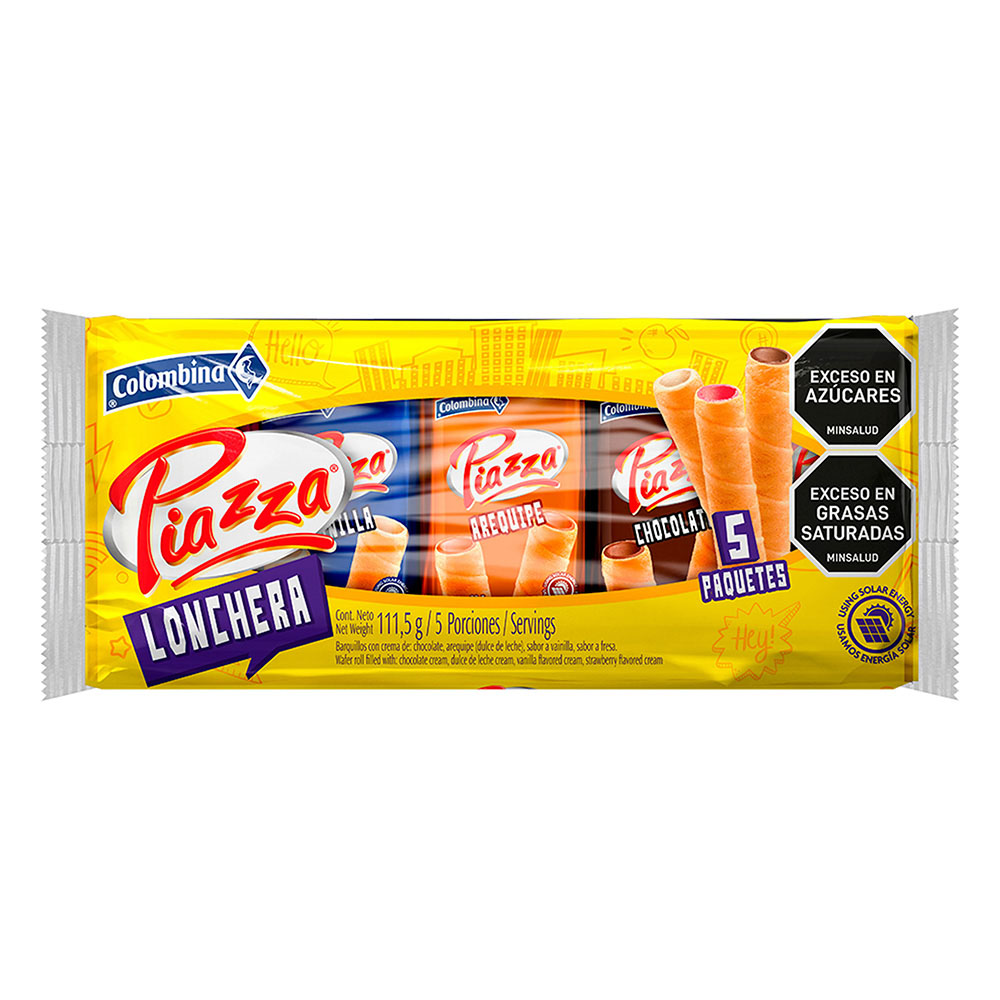 Piazza Lunchbox Assorted Wafers Barquillos Variety Multipack 5-Packs 111.5g