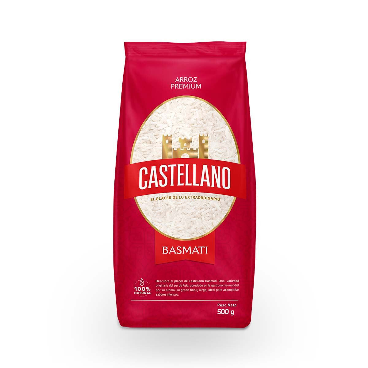 Castellano Basmati Rice Arroz Basmati Aromatic Long Grain Gourmet Pack 500g