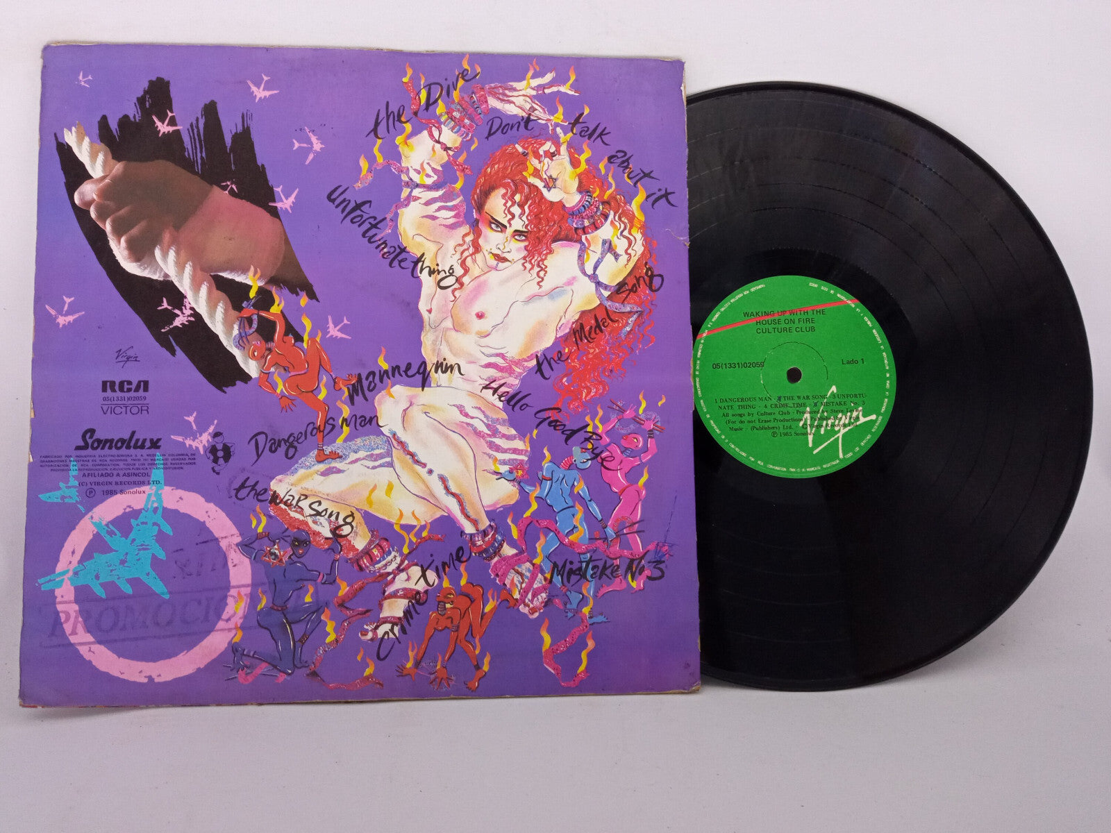 Culture Club Waking Up With The House On Fire Virgin Vinyl LP Record 80s Pop