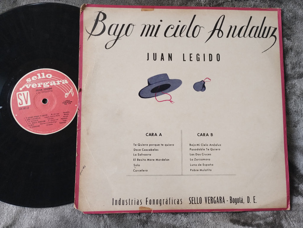 Juan Legido Con Americo Y Sus Caribes Bajo Mi Cielo Andaluz Vergara Vinyl LP