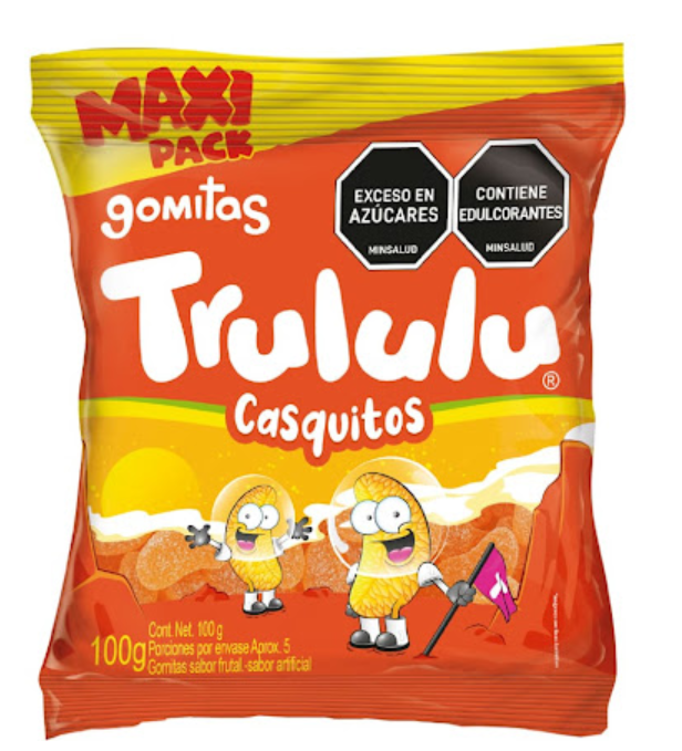 Trululu Gummies Casquitos Citrus Segment Shaped Sweet Soft Candy Pack - 100g