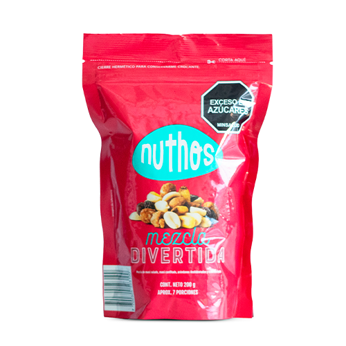 Nuthos Fun Mix of Nuts Mezcla Divertida Frutos Secos Energy Snack Pack - 200g