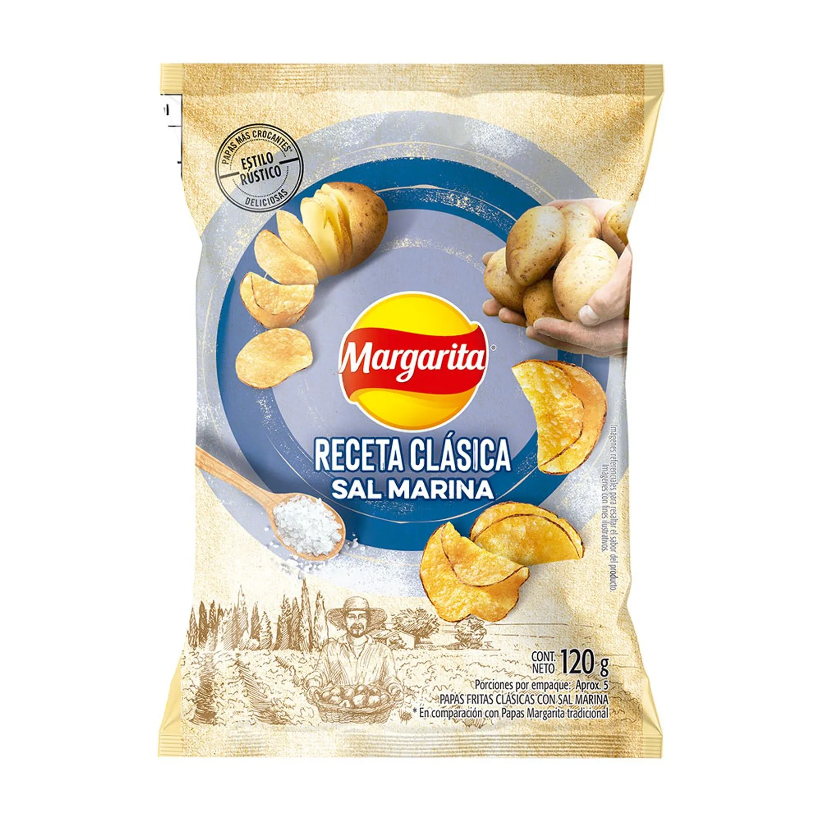 Frito Lay Margarita Potato Chips Classic Recipe Sea Flavor Grains Snack - 120g