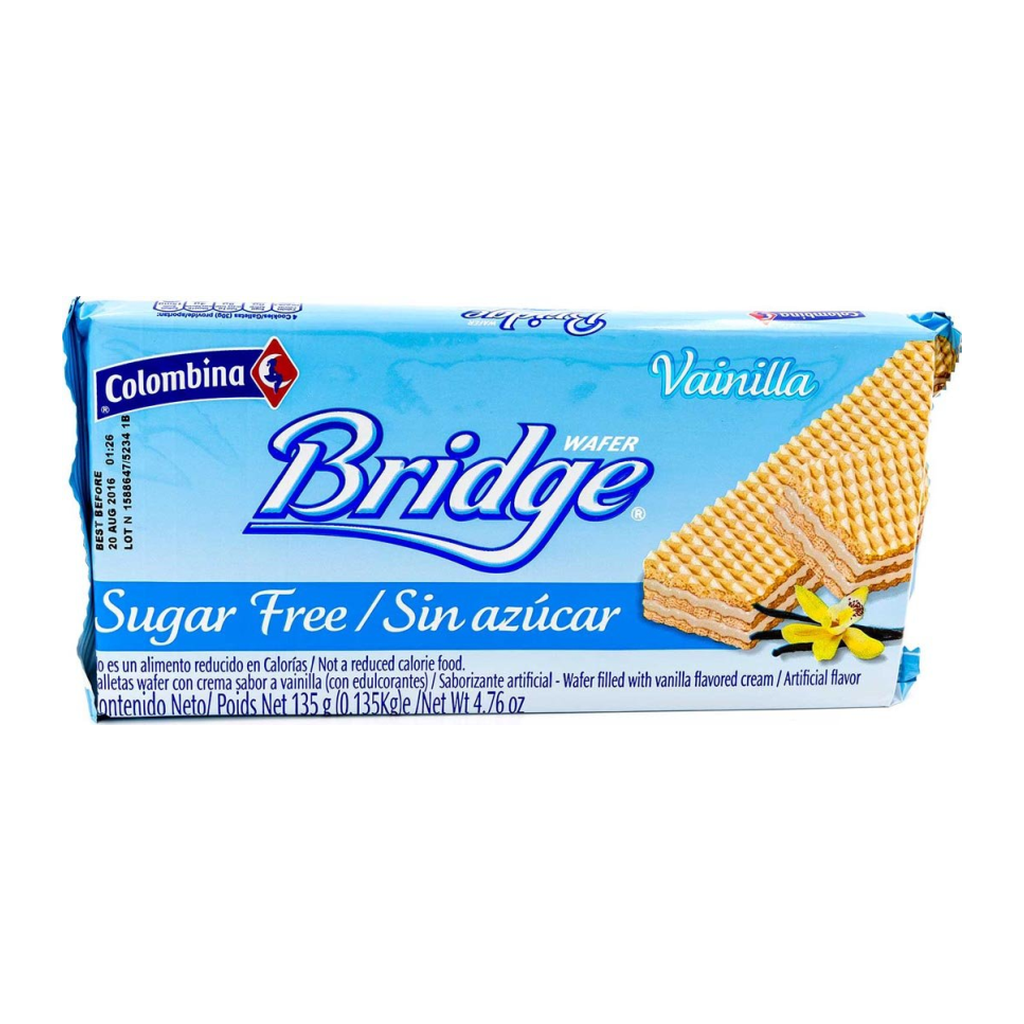 Bridge Sugar-Free Vanilla Wafer Cookies Galletas Oblita No Sugar 6-Units 168g