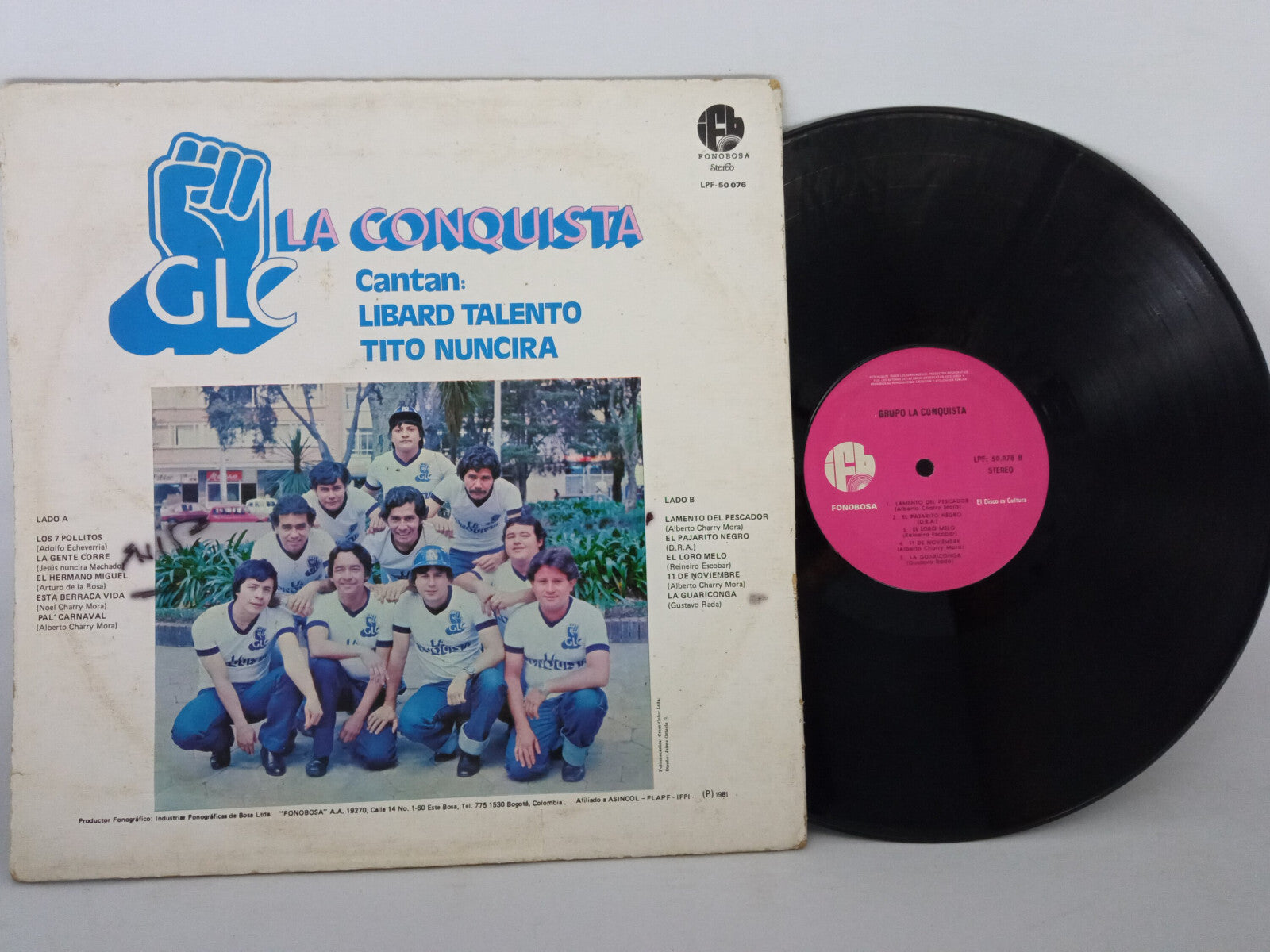Grupo La Conquista Grupo La Conquista Fonobosa Vinyl LP Record Rare Latin Salsa