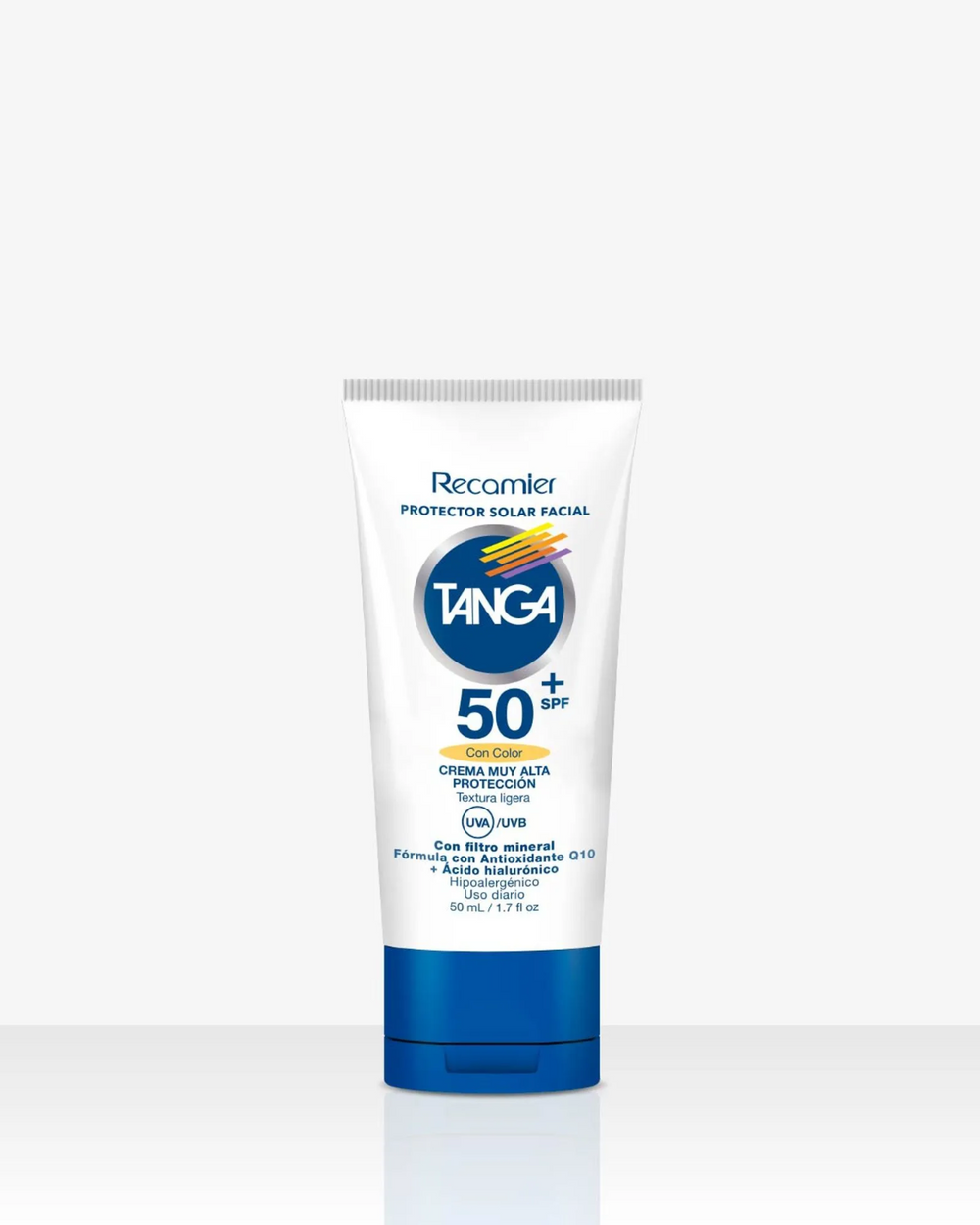 Recamier Tanga Facial Sunscreen Color SPF 50 Tinted Protection Sunblock - 50ml