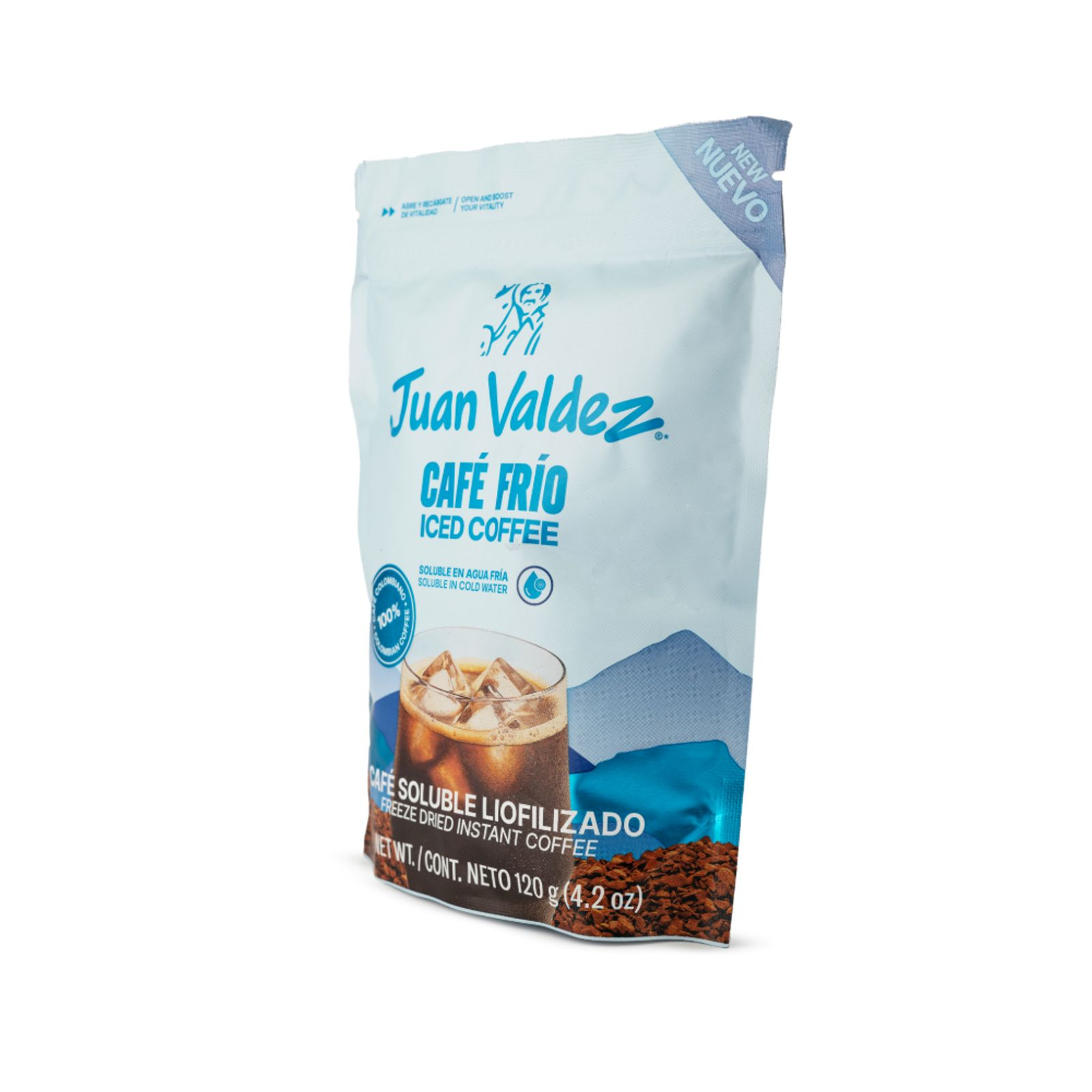 Colombia  Juan Valdez Freeze-Dried Iced Coffee 120g Doypack.  Cafe frio