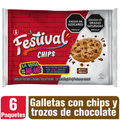 Festival Chocolate Chips Cookies Galletas con Chispas de Chocolate 6-Pack 240g