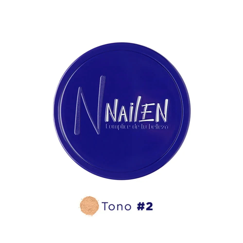 Nailen Compact Powder No 2 Polvo Facial Matte Finish Makeup Pressed Powder 14g