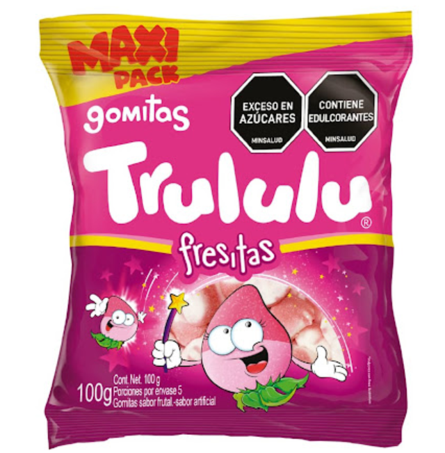 Trululu Strawberry Gumballs Gomitas Fresitas Sweet Soft Candy Pack - 100g