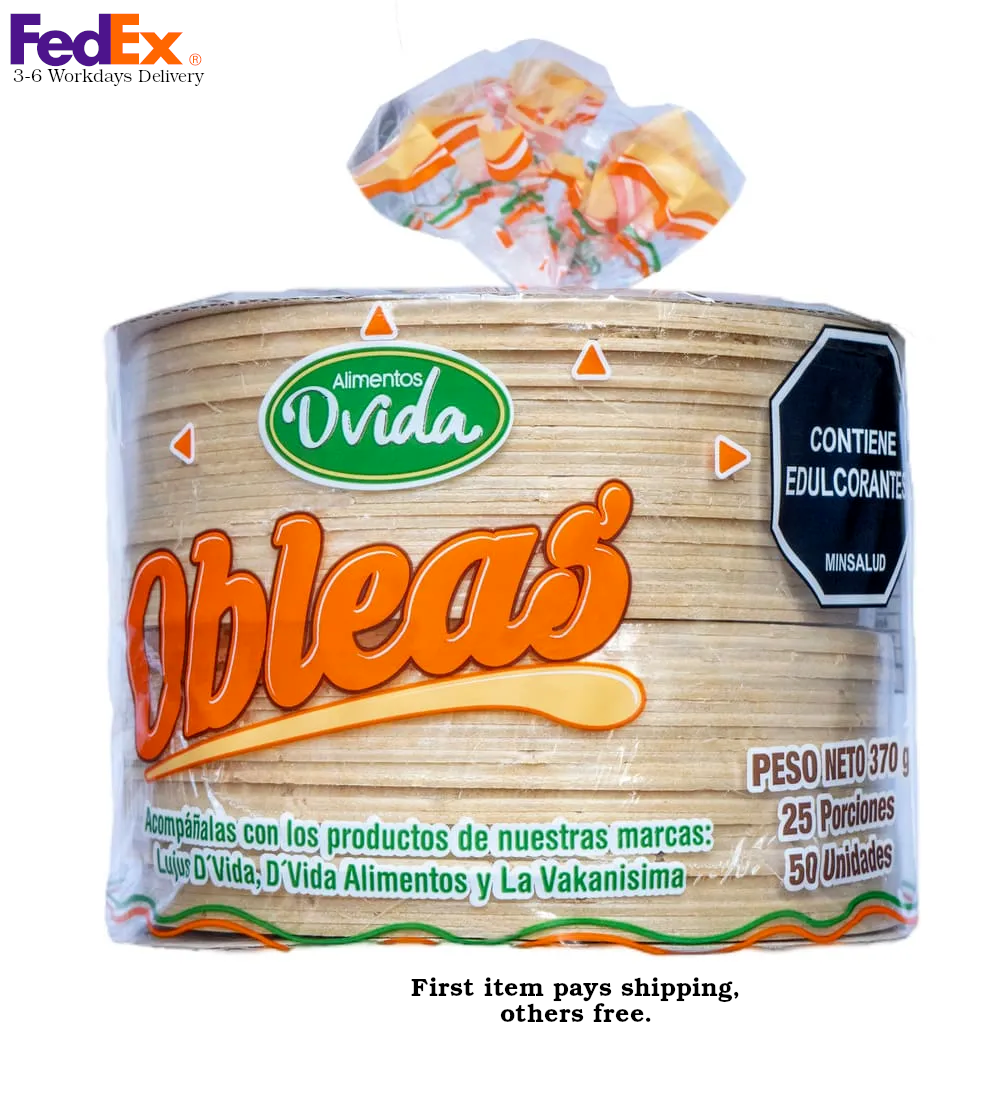 Wheat Wafers 25 Pairs 50 Pieces Obleas para Arequipe  Dessert US SHIP