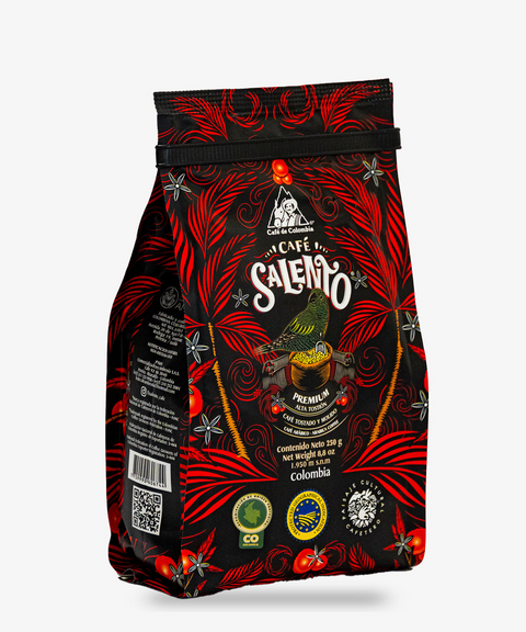 Cafe Salento Dark Roast Ground Coffee Tostion Alta Intense Gourmet Grains 250g