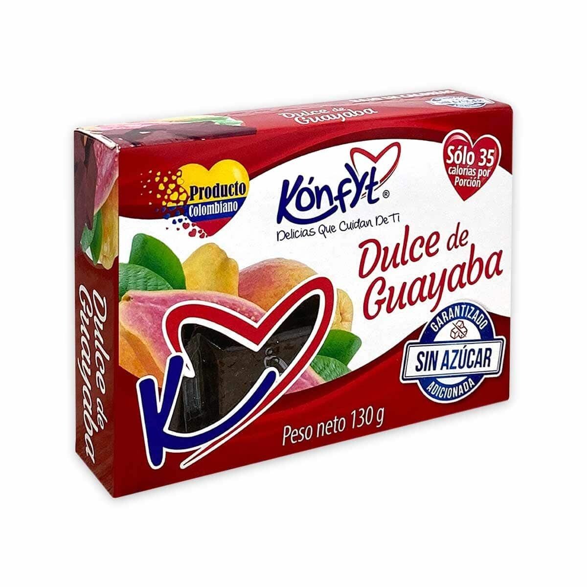 Konfyt Sugar-Free Guava Candy Bocadillo Sin Azucar Diet Fruit Snack - 130g