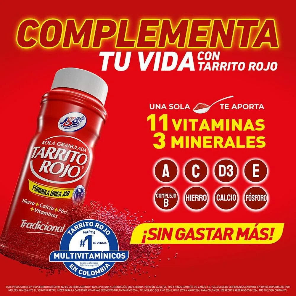 Tarrito Rojo JGB Traditional Multivitamin Granulated Kola Doypack Mega 1200g