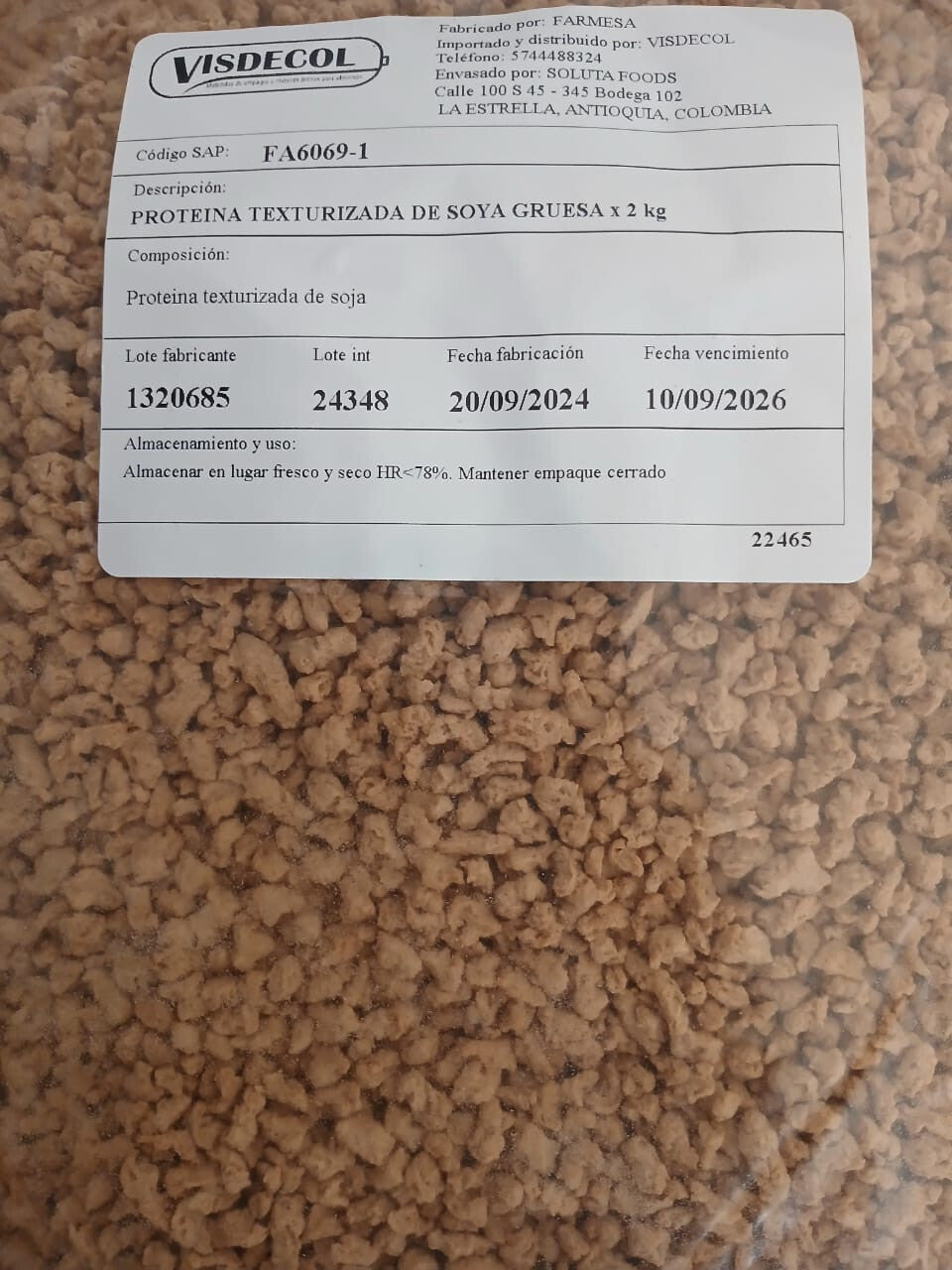 Textured Vegetable Soy TVP Soya Texturizada Carve Protein Blend - 4.4 lb 2 Kg