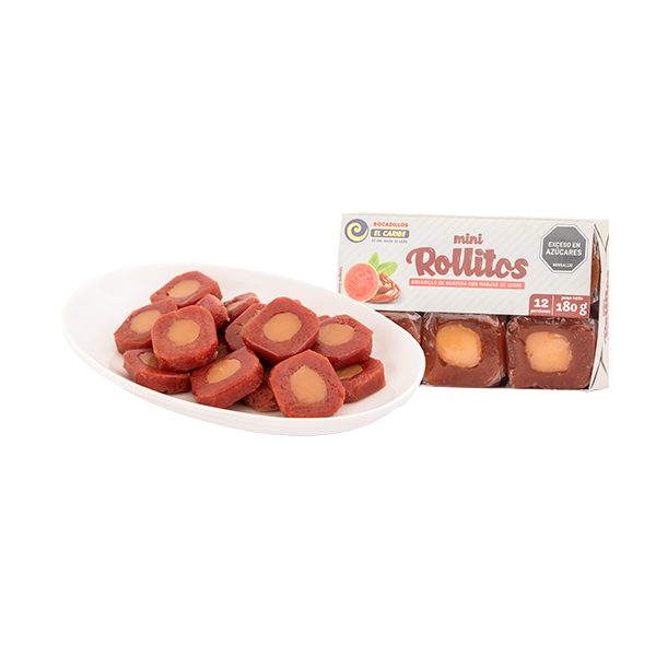 El Caribe Mini Guava Rolls with Milk Delicacy Rollitos Dulce de Leche - 180g