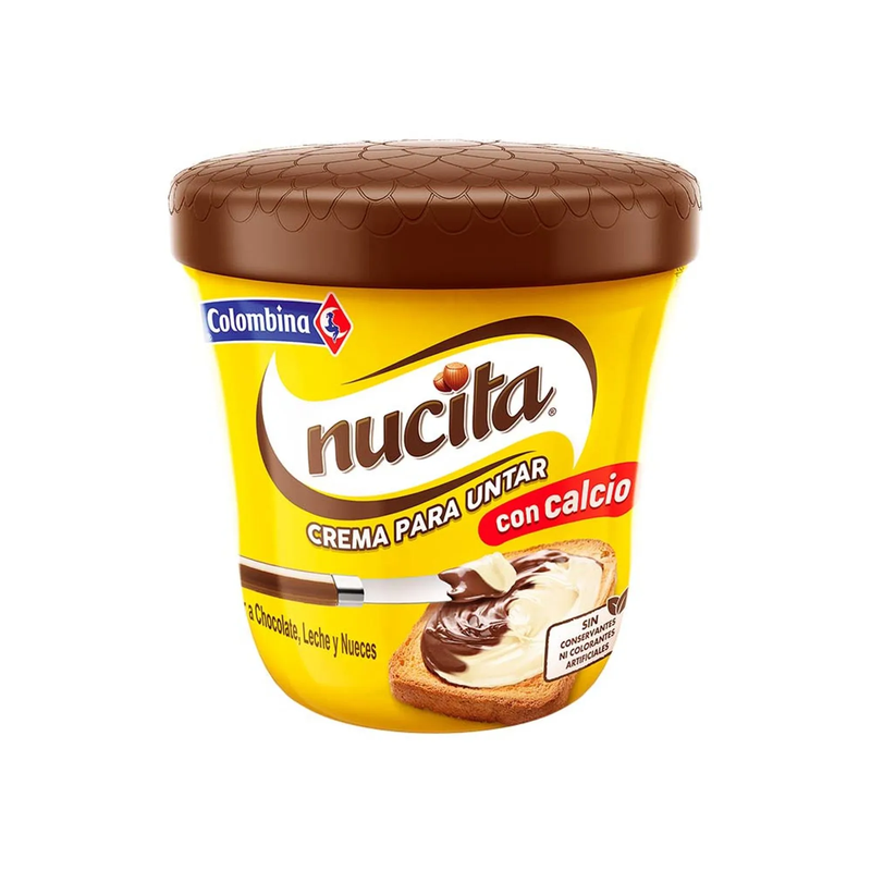 Crema para untar colombiana Nucita sabor chocolate con leche y avellana 350g / 12.34oz