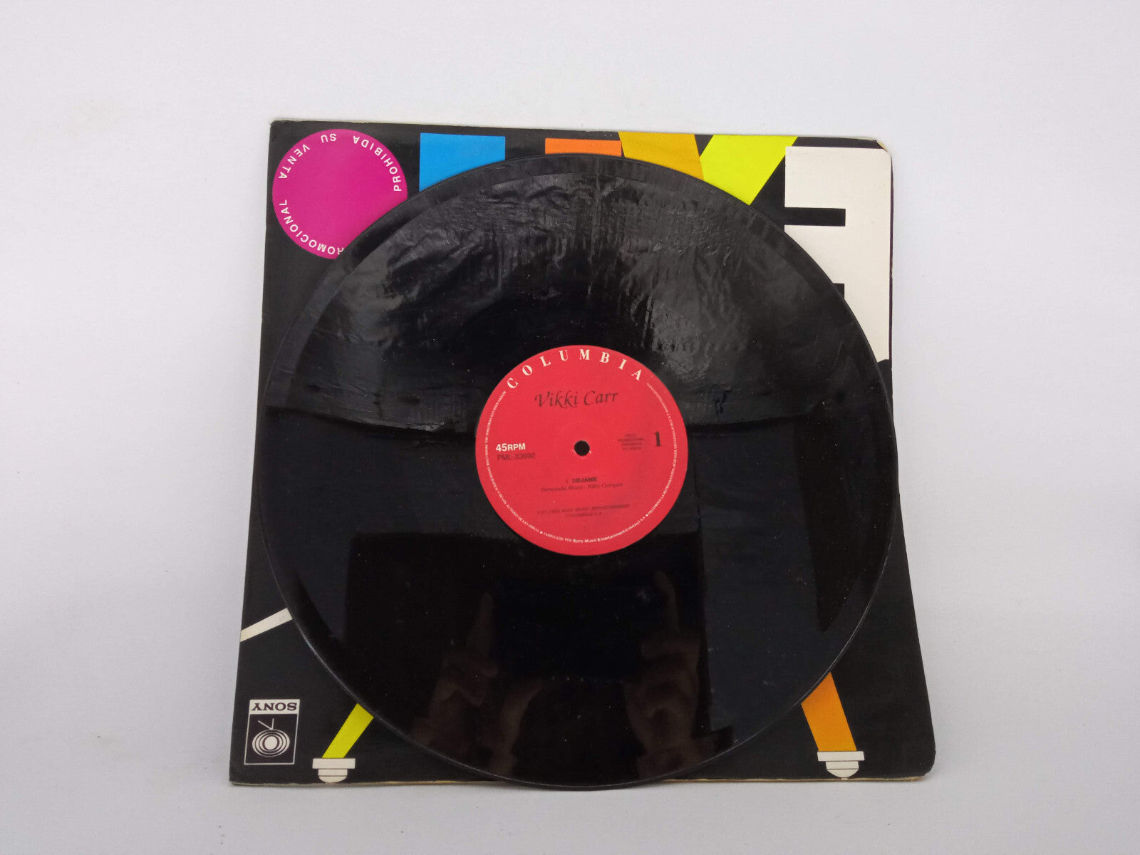 Vikki Carr Dejame Columbia 12" Vinyl EP Single Record Traditional Latin Pop