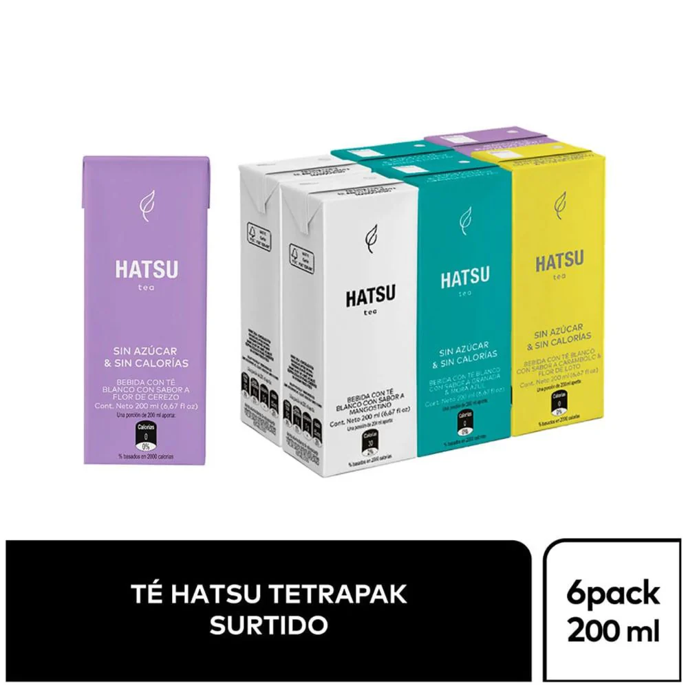 Hatsu Assorted Tea Boxes Special Selection Infusion Premium 6-Pack x 200ml