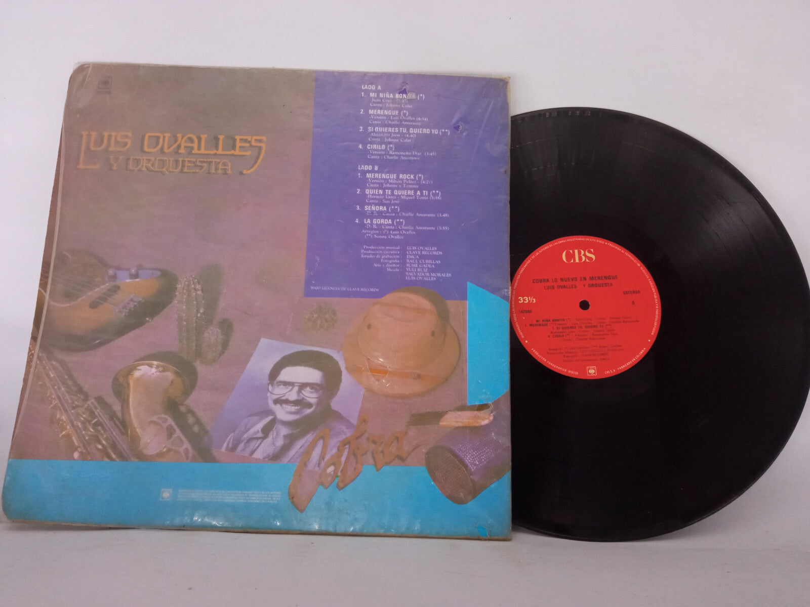 Luis Ovalles Y Su Orquesta Cobra CBS Vinyl LP Record Classic Merengue Salsa
