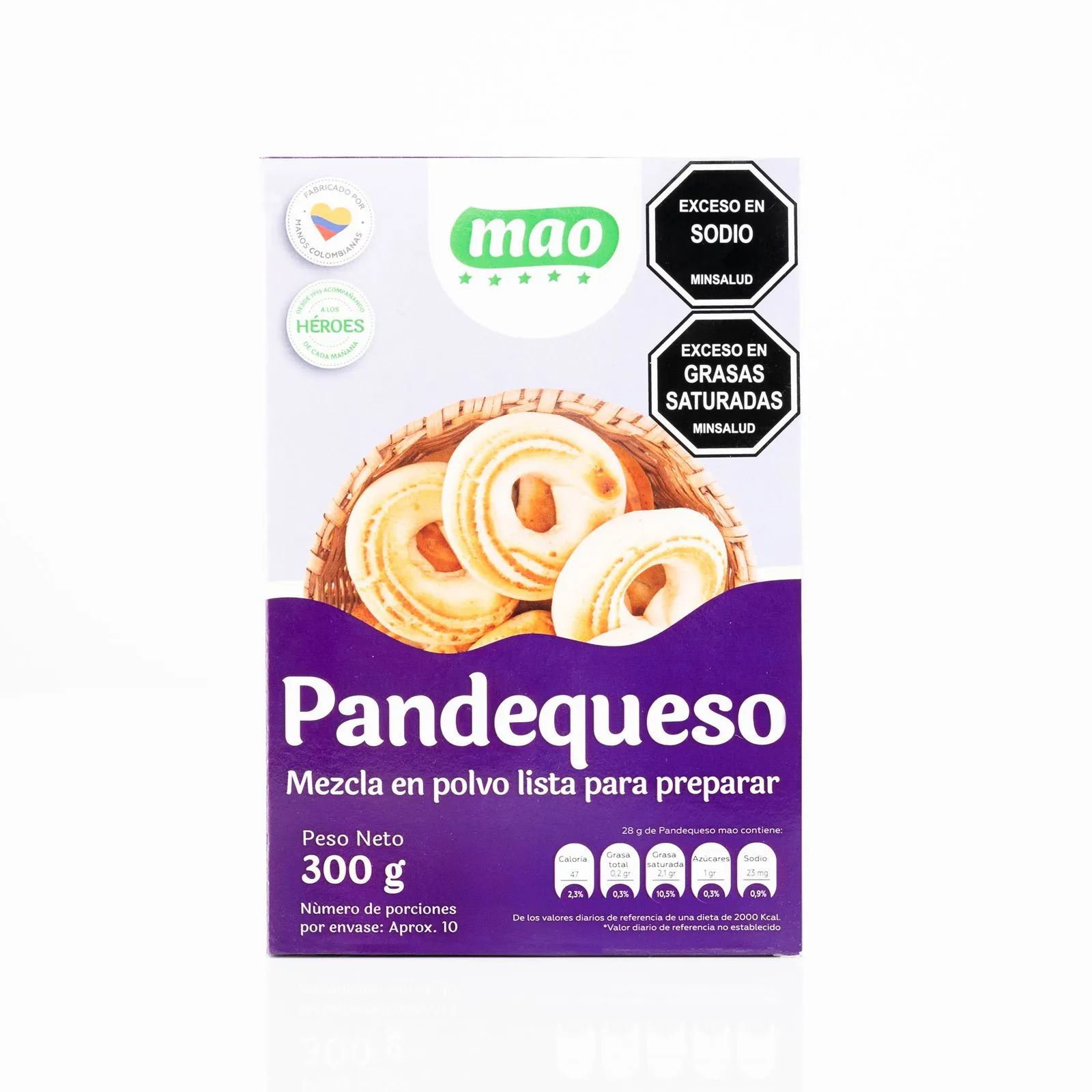 MAO Pandequeso Cheese Bread Premix Mezcla Lista Baking Mix Ready Use - 300g