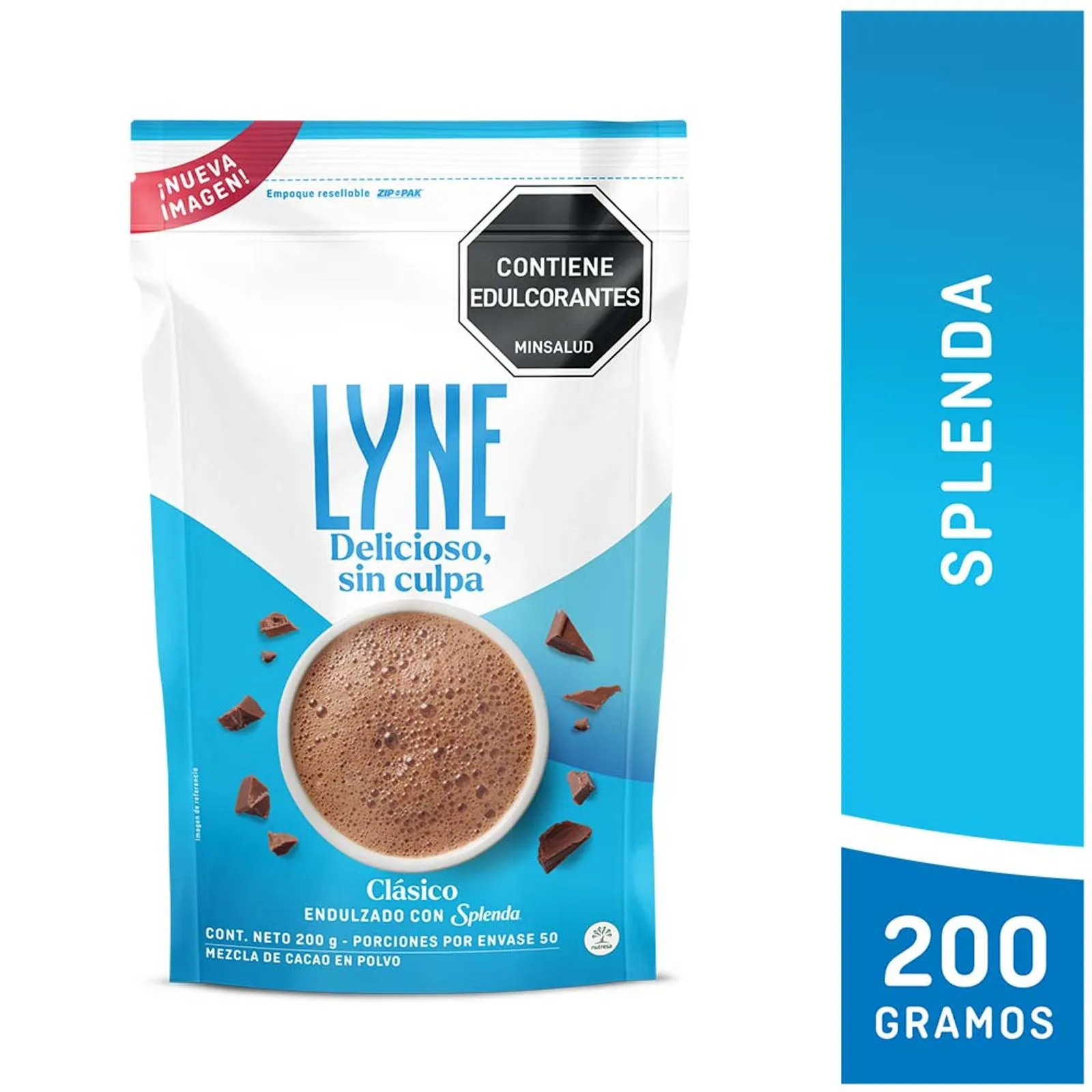 Lyne Sugar Free Chocolate Powder Classic with Splenda Diet Cocoa Mix - 200g