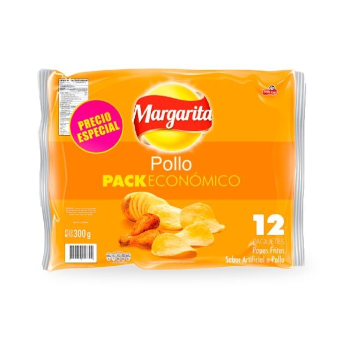 Frito Lay Margarita Potato Chips Chicken Flavor Pollo Snacks 12-Pack x 25g