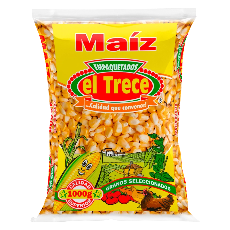 El Trece Maiz Amarillo Yellow Corn Whole Grains Household Essential - 1 Kg