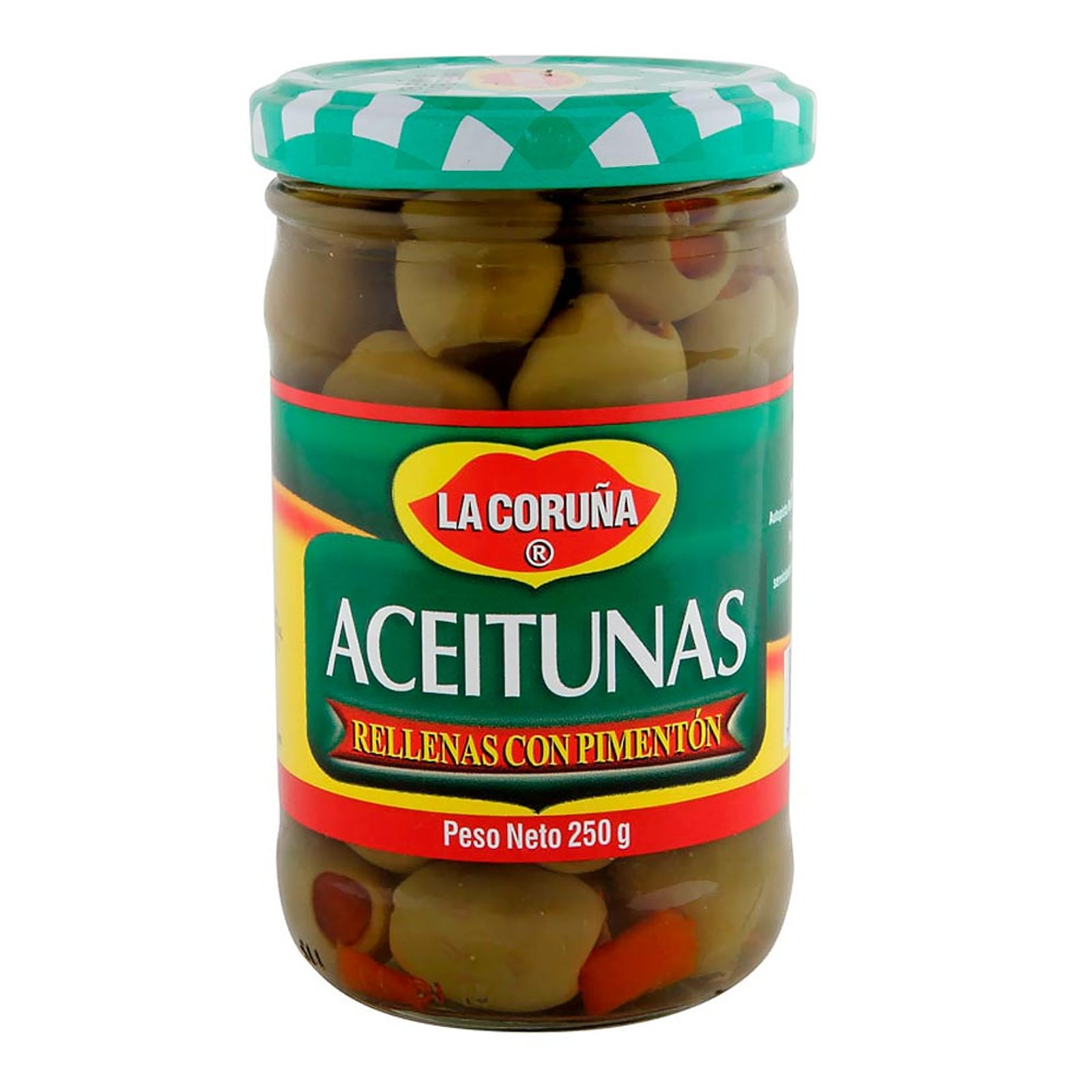 La Coruna Stuffed Olives with Paprika Aceitunas Rellenas Spanish Style - 250g