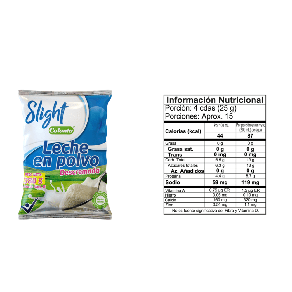 Colanta Skimmed Milk Powder Leche Descremada Polvo Slim Dietary Variety Packs