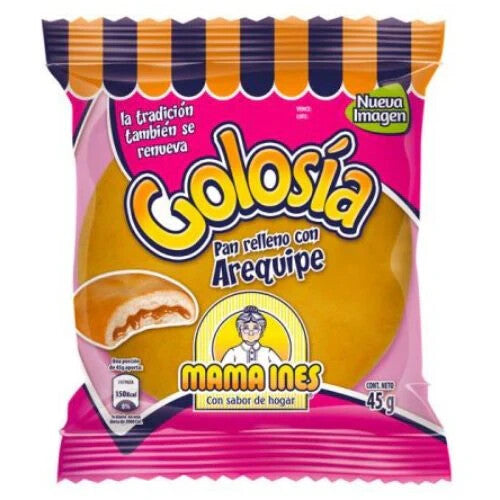 Mama Ines Golosia Bread Filled with Arequipe Milk Caramel Pastry 6u - 270g
