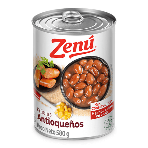 Zenu Antioquenos Beans Frijoles Antioqueños Con Tocino Canned - 10.9 oz (310g)