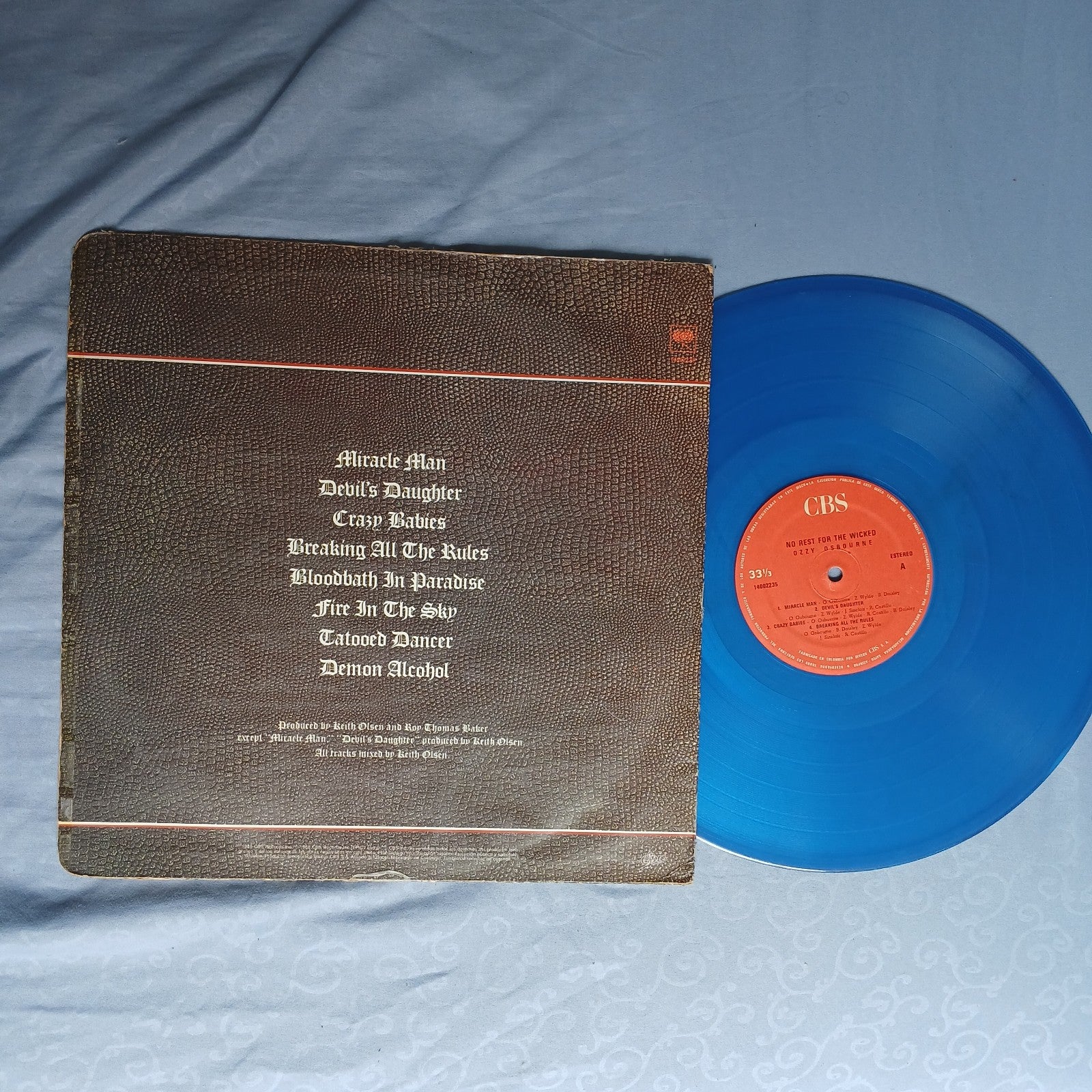 Ozzy Osbourne No Rest For The Wicked Vinyl LP Record Rare Colombia Color Press