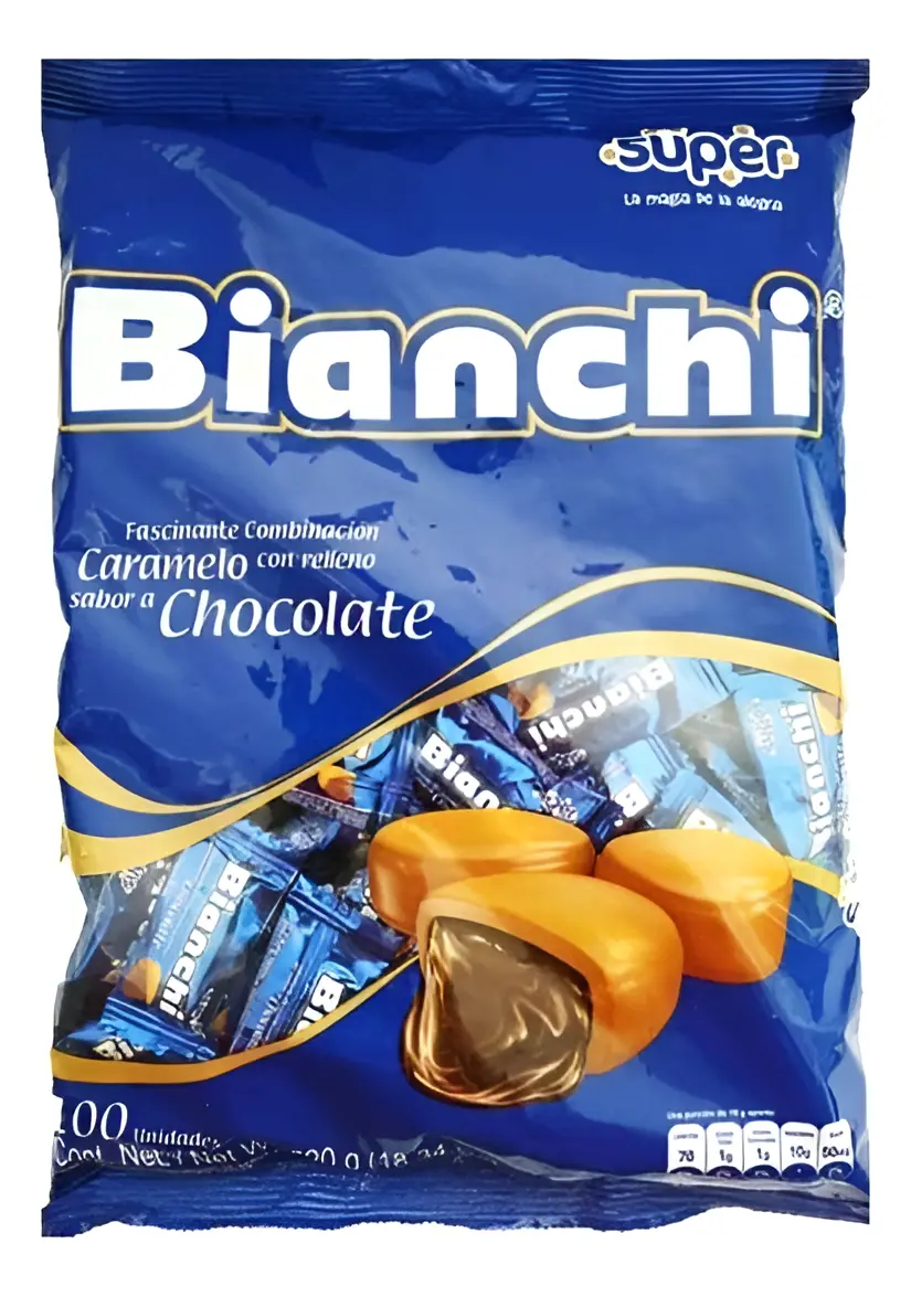 Bianchi Chocolate Filled White Candy Bombones Chocolate Blanco Pack 100u 600g