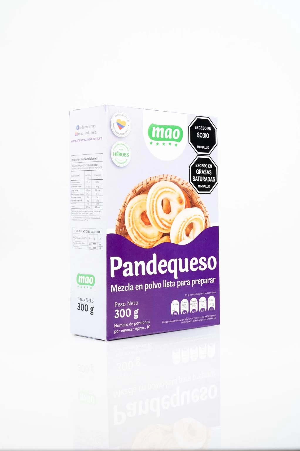 MAO Pandequeso Cheese Bread Premix Mezcla Lista Baking Mix Ready Use - 300g