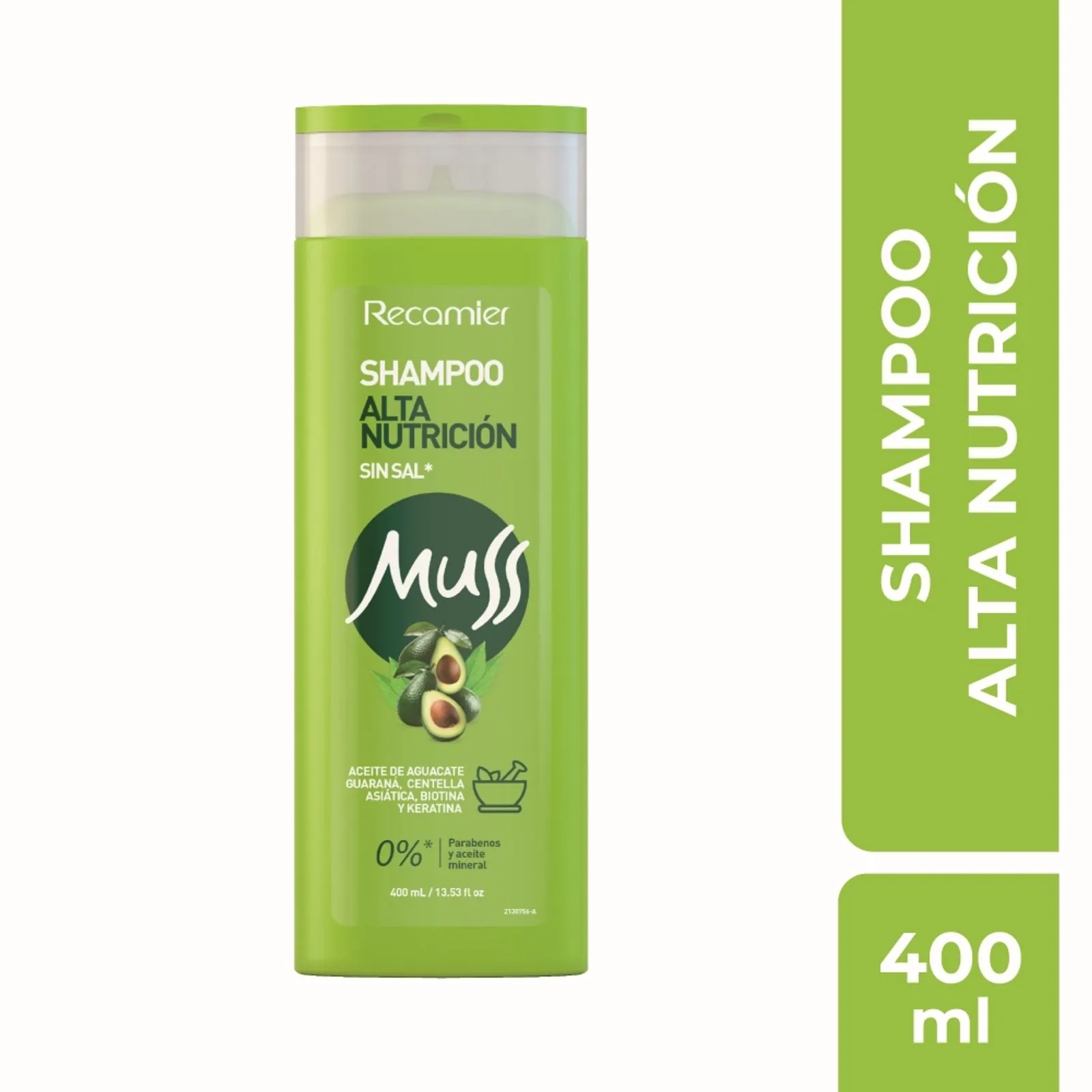Recamier Muss High Nutrition Shampoo Aceite de Argan Honey Formula - 400ml
