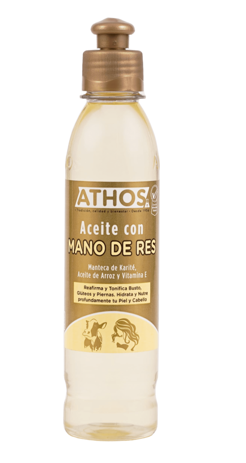 Athos Beef Tallow Firm Skin Body Oil Aceite Mano de Res Hydrating Jar - 250ml