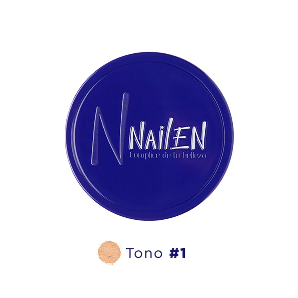 Nailen Compact Powder No 1 Polvo Facial Matte Finish Makeup Pressed Powder 14g