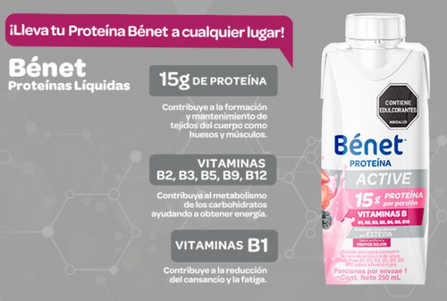 Benet Soy Protein Liquid Drink Red Fruits Flavor Nutritional 3-Pack - 750ml