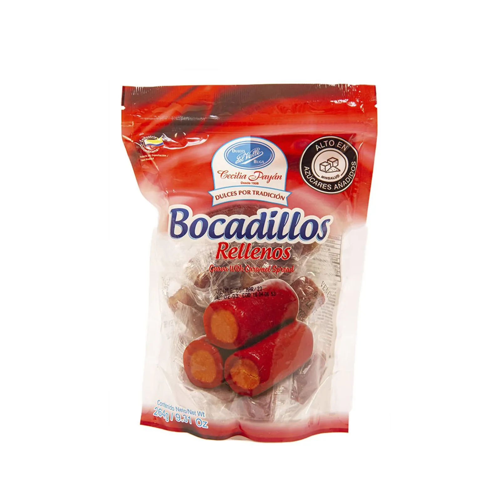 Dulces Del Valle Sweet Bocadillo Guava Paste Filled Traditional Snack - 264g