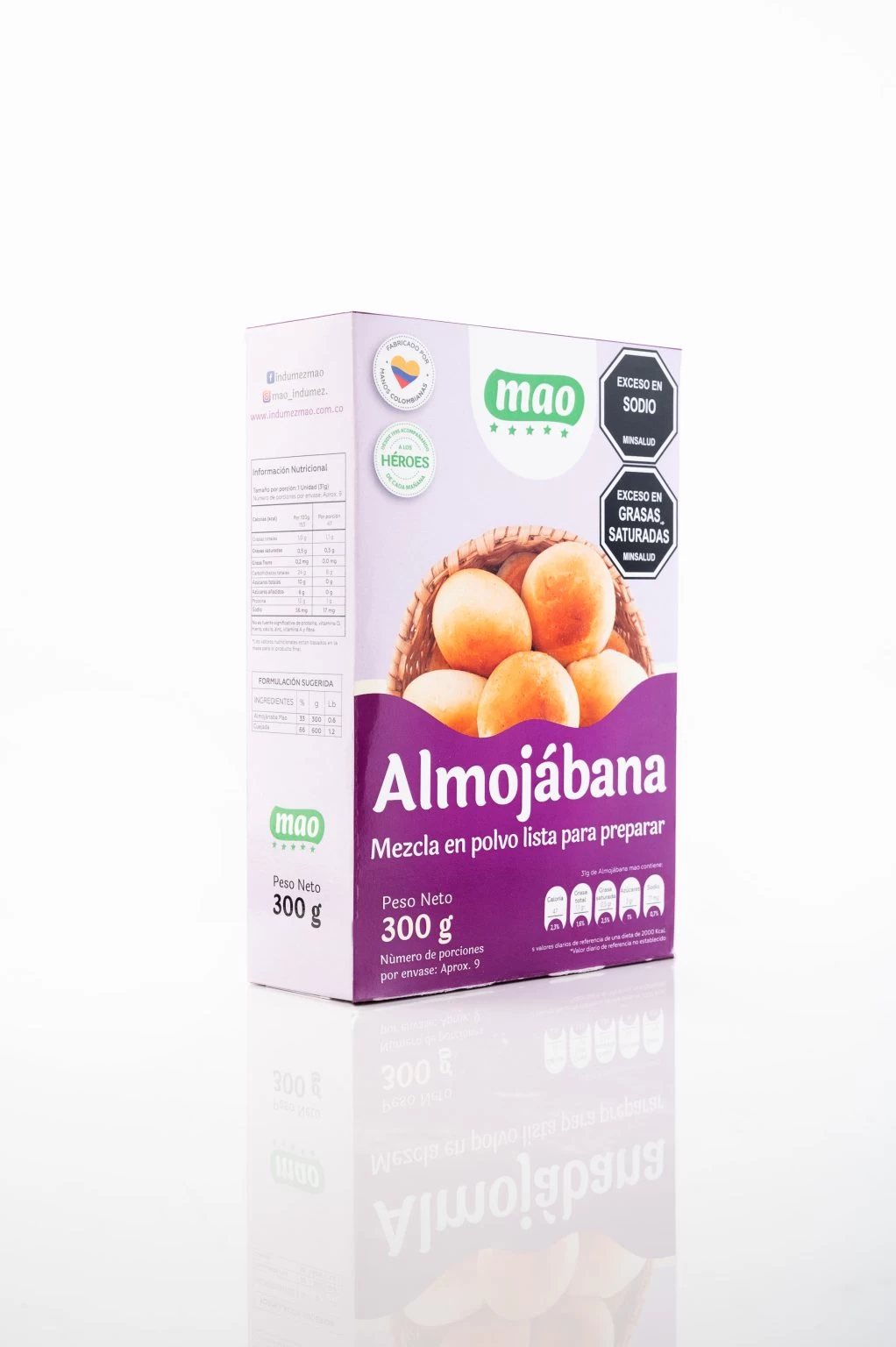 MAO Almojabana Cheese Bread Premix Mezcla Lista Baking Mix Ready Use - 300g