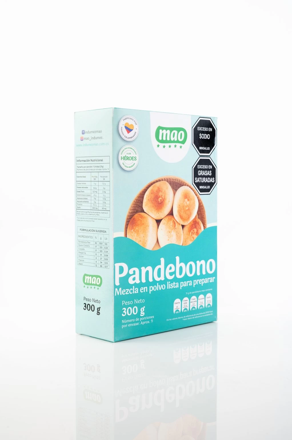 MAO Pandebono Cheese Bread Premix Mezcla Lista Baking Mix Ready Use - 300g