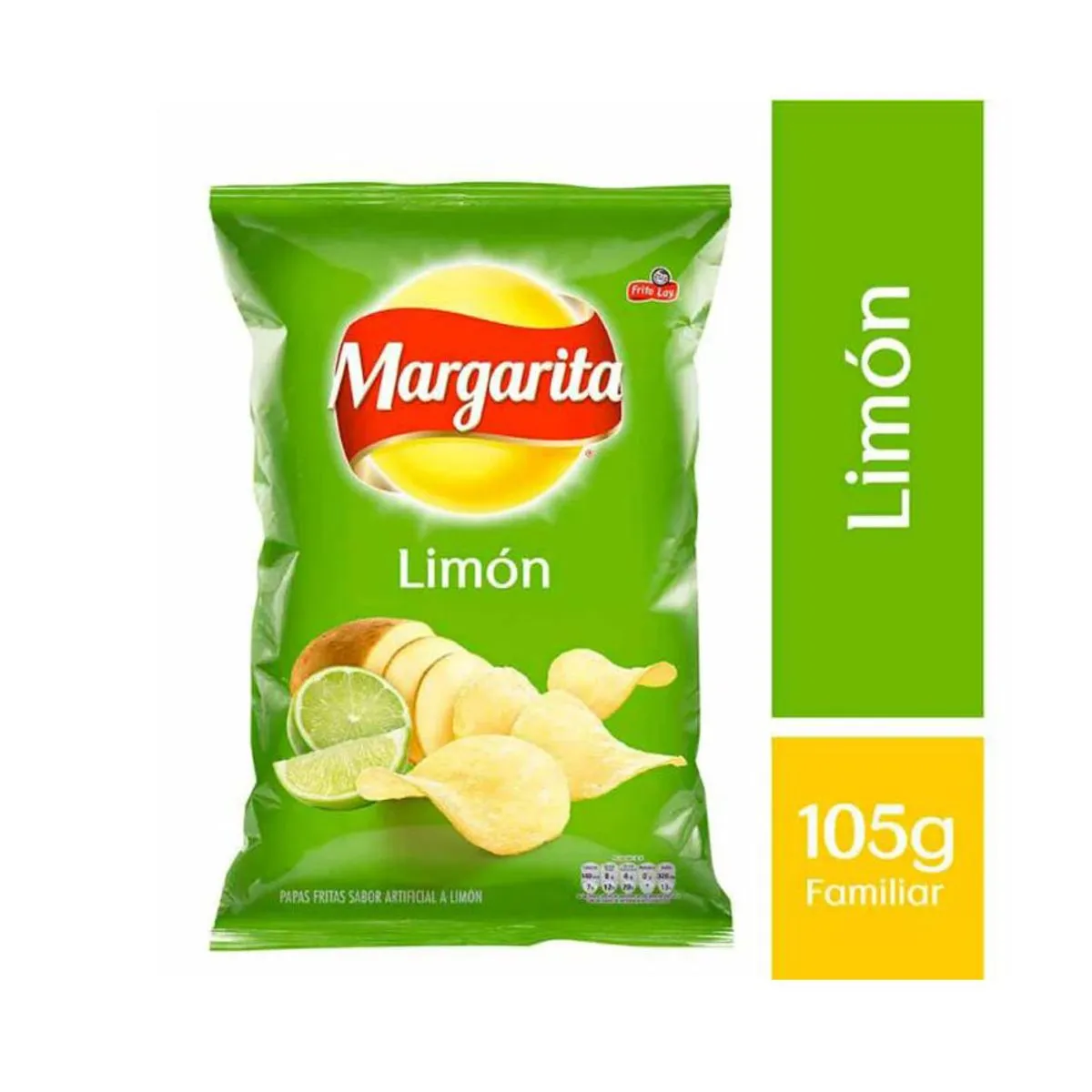 Frito Lay Margarita Potato Chips Lemon Flavor Crunchy Limon Snacks Bag - 105g
