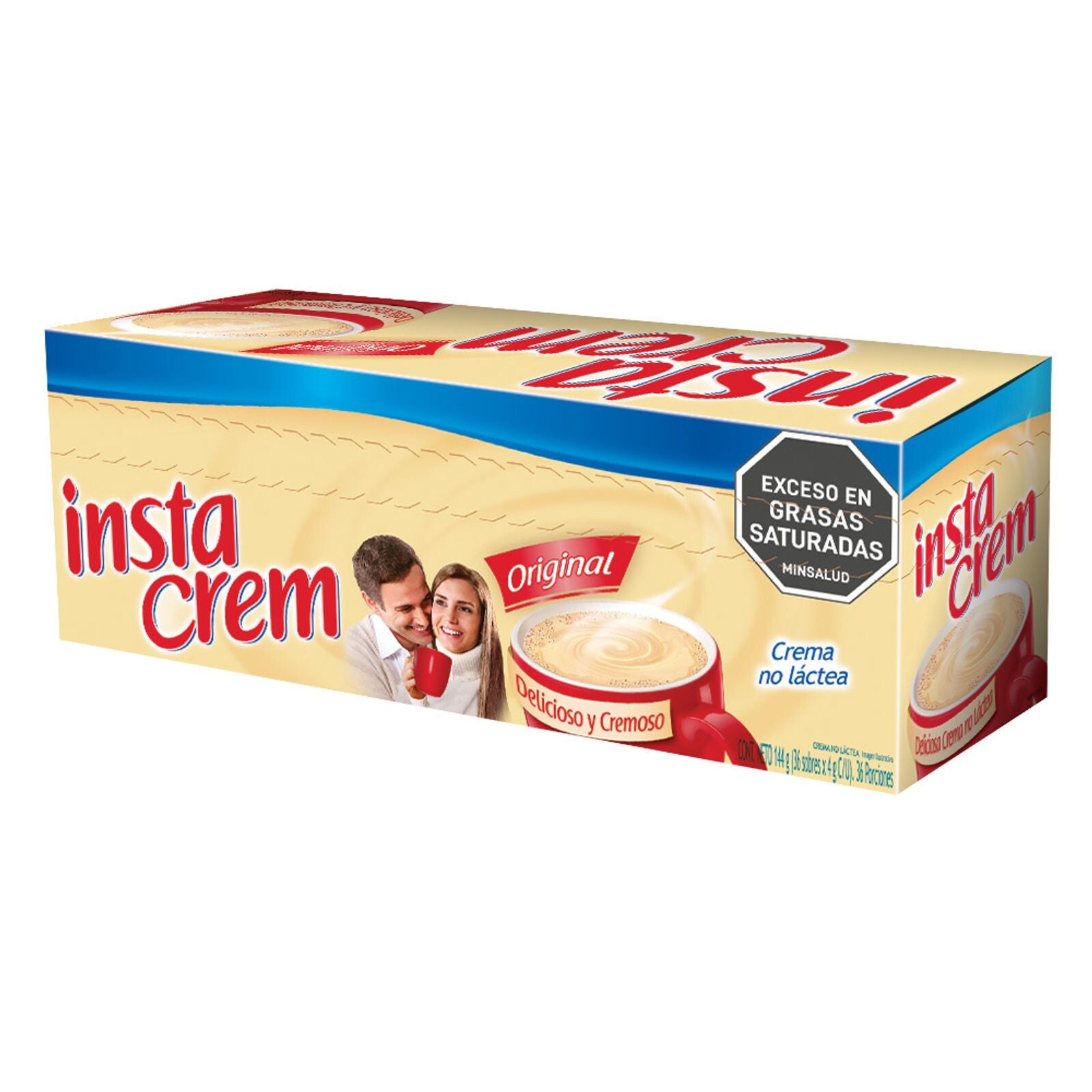 Instacrem Coffee Creamer Lactose Free Crema para Cafe Box - 36 Bags 144g