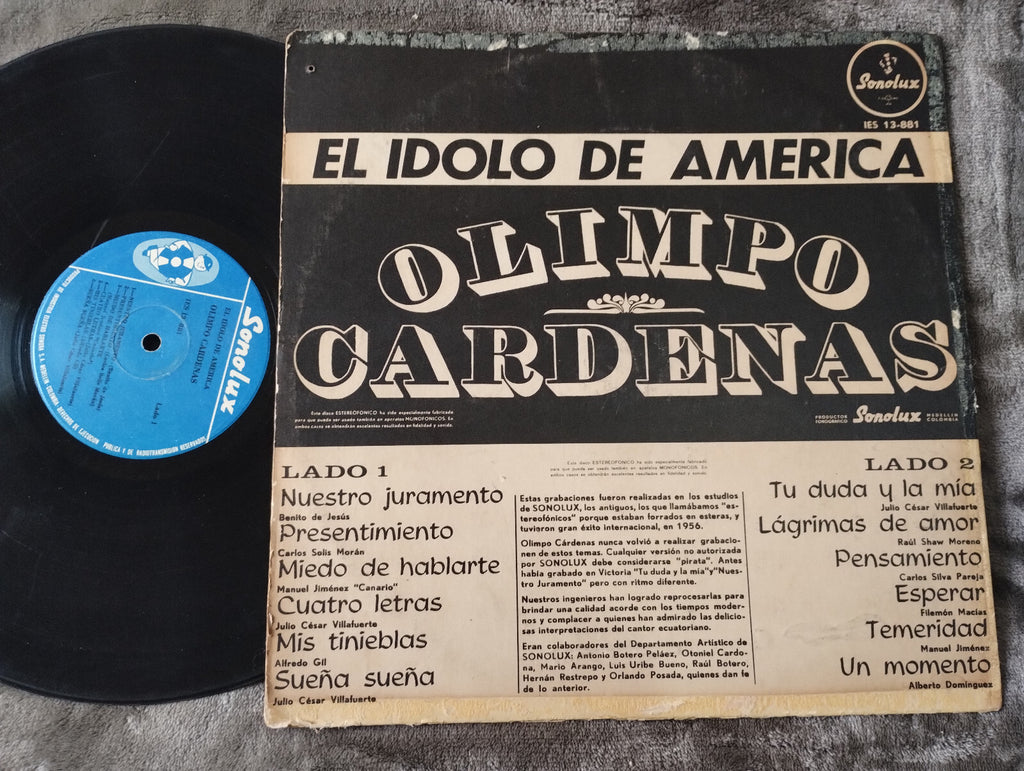 Olimpo Cárdenas	El Idolo De America	Sonolux	LP, Album