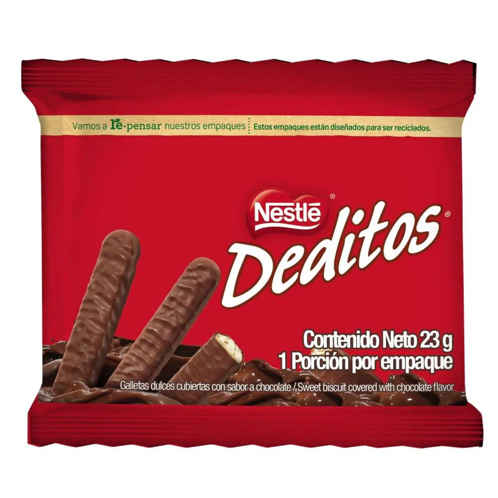 Colombia Sweet Biscuit Covered w Chocolate Flavor Deditos Nestle 23g 24u box