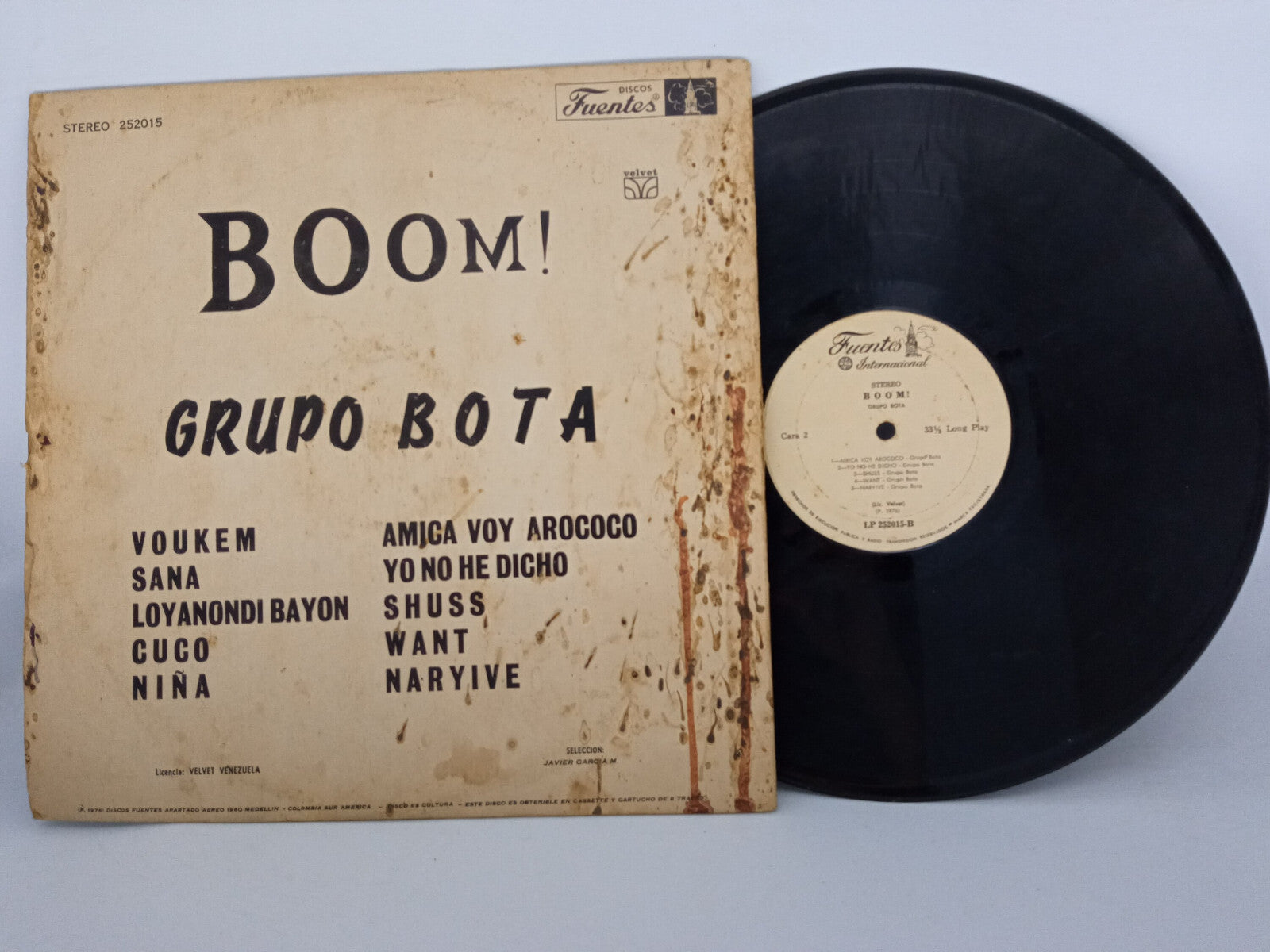 Grupo Bota Boom Discos Fuentes Velvet Vinyl LP Record Rare Latin Salsa Dance
